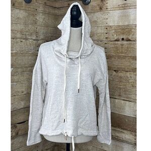 LOU & GREY CASUAL SOFT FUNNEL NECK LOOSE LEISURE HOODED SWEATSHIRT SIZE SMALL